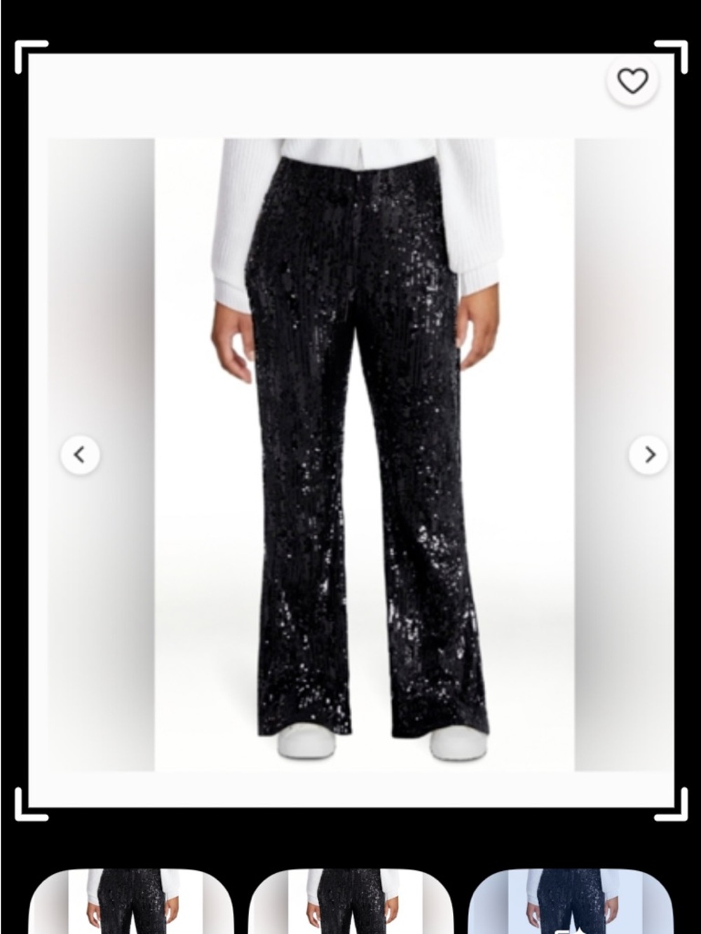No Boundaries Black Sequin Wide-Leg Pants